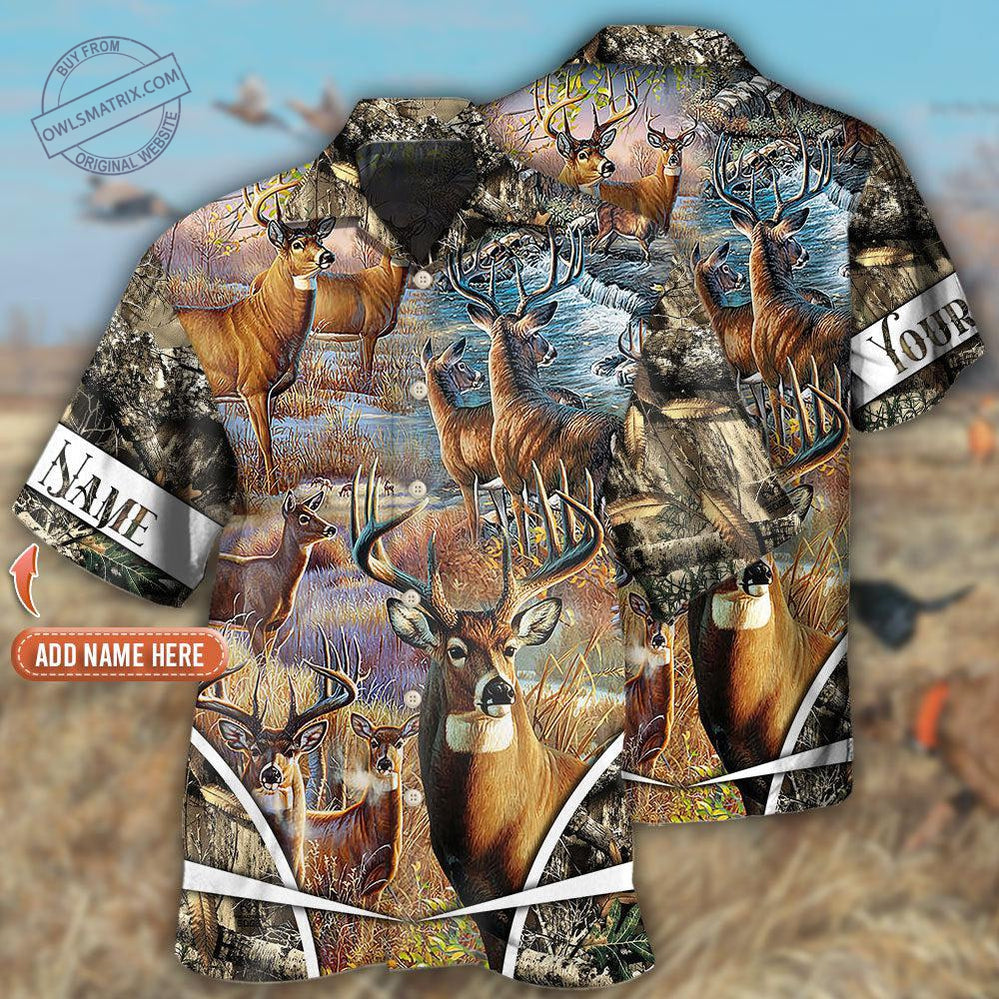 Deer Hunting Cool Personalized Hawaii Shirt Ha97388