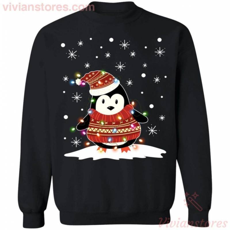 Christmas Penguin Sweatshirt Penguin Christmas Shirt Xmas Shirt Cool Gift MT10