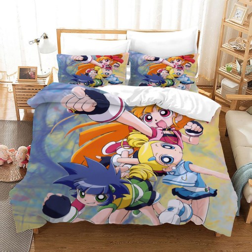 The Powerpuff Girls 13 Duvet Cover Pillowcase Home Decor 3D Bedding Set