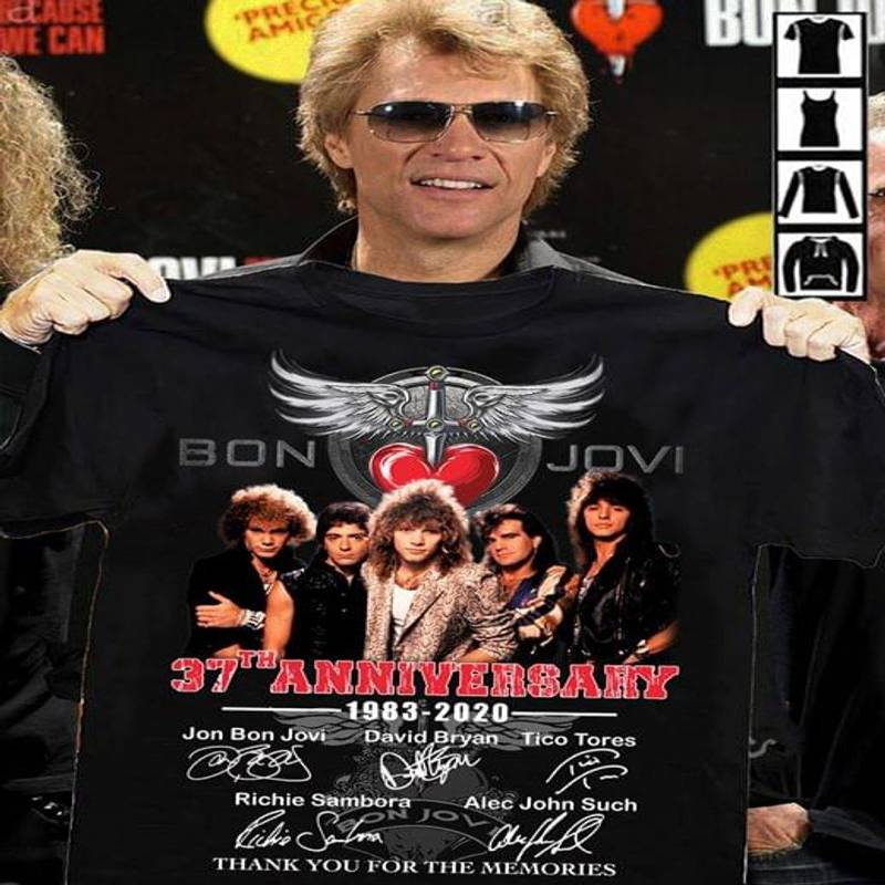 Bon Jovi Lovers 37th Anniversary 1983 2020 Signature Thank You for The Memories  …