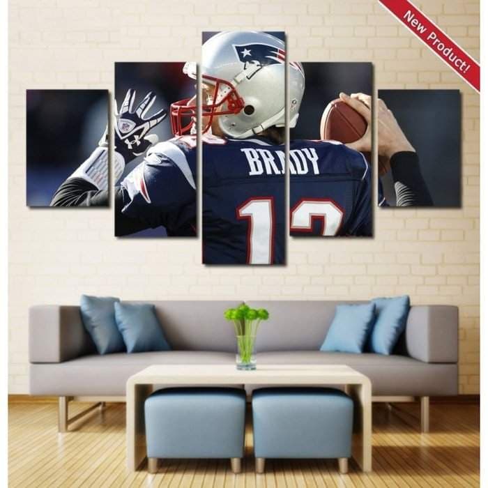 Tom Brady Canvas Art Framed Decor New England Patriots 6105