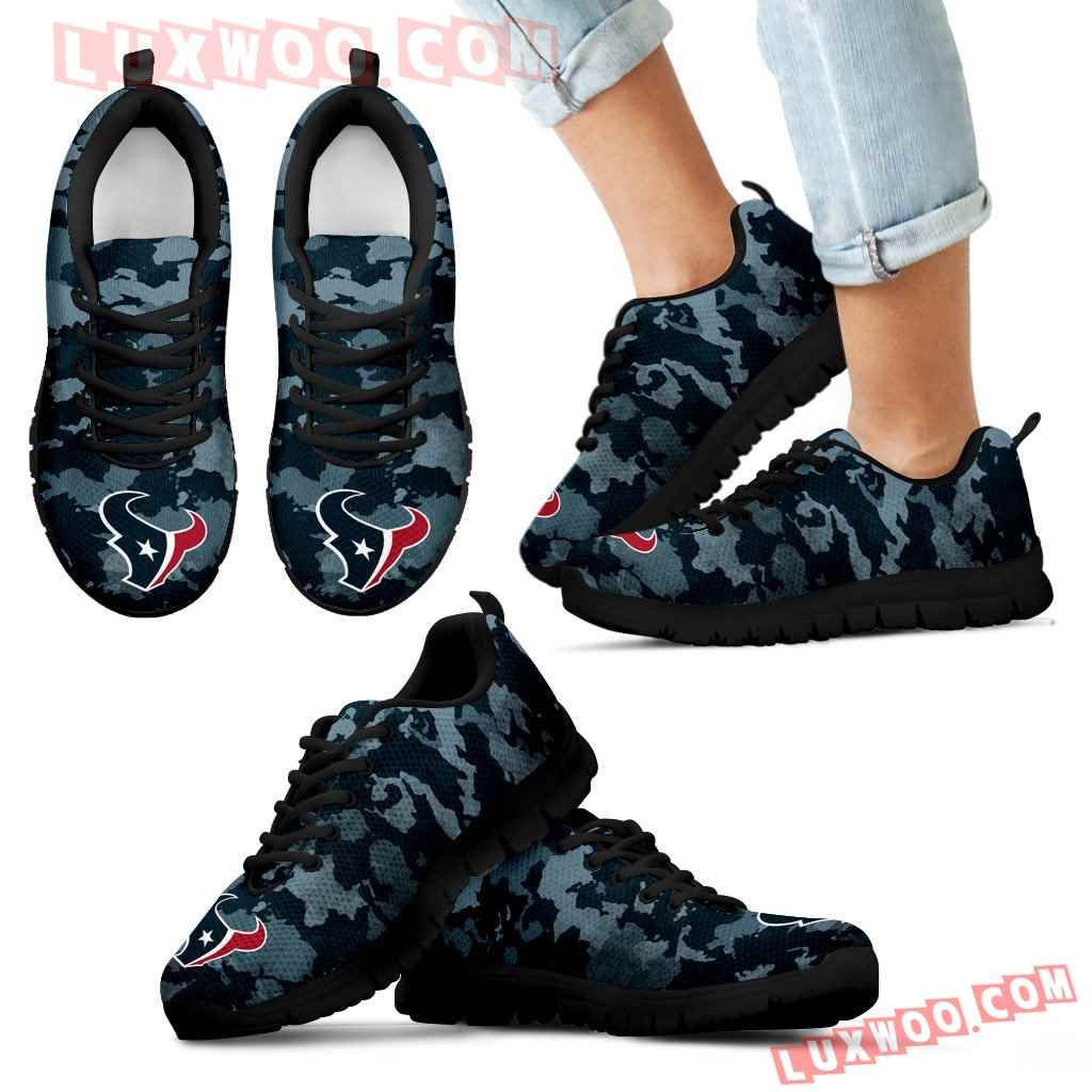 Arches Top Fabulous Camouflage Background Houston Texans Sneakers