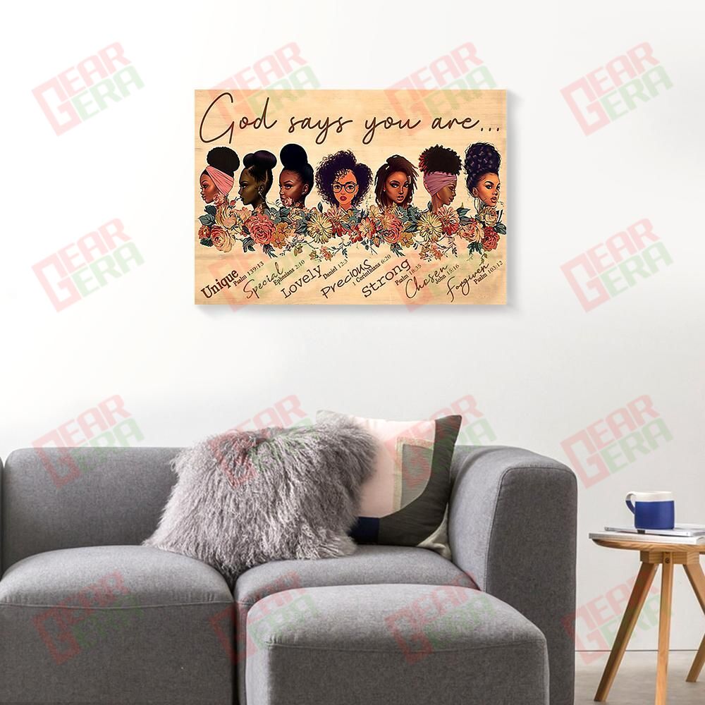 Canvas Artwork God Says You Are Black Women Canvas Delightful Canvas Home Decoration