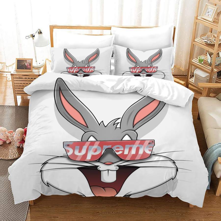 Looney Tunes Bugs Bunny #5 Duvet Cover Quilt Cover Pillowcase Bedding Set Bed Linen Home Bedroom Decor