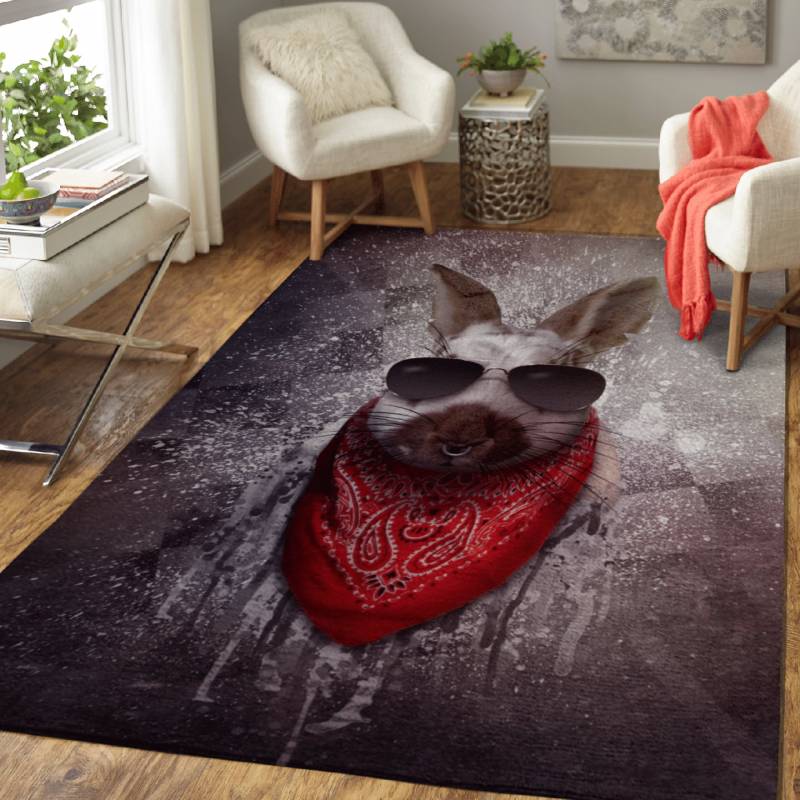 Metal Bunny – Animals Area Rug Carpet