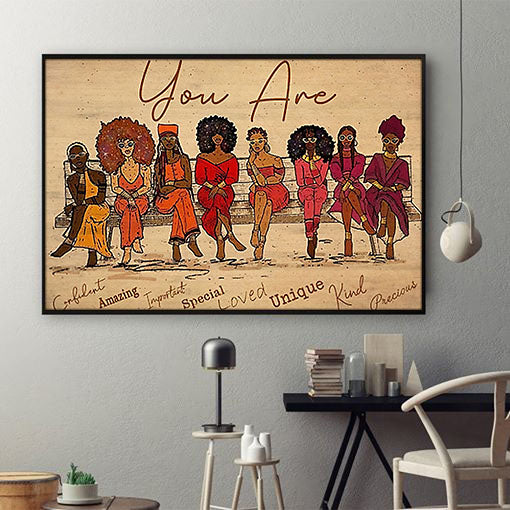 Nice African Poster Beautiful Black Power Poster Art Print Black Woman Sign African Man Wall Delightful Wall Art Home Decoration