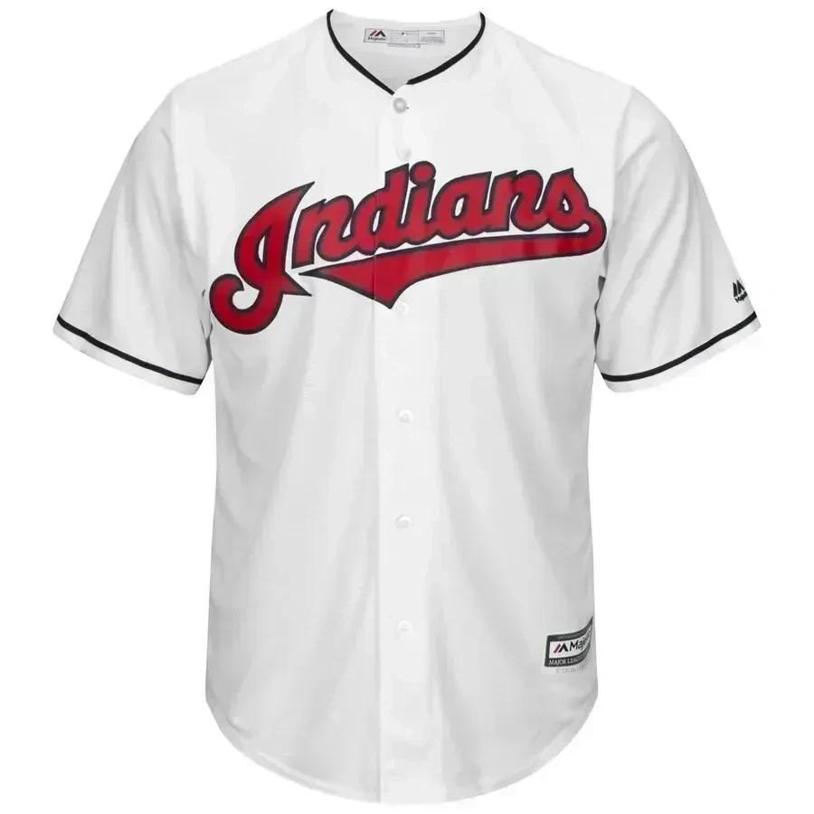 Cleveland Indians Home Big And Tall Cool Base Team Jersey – White