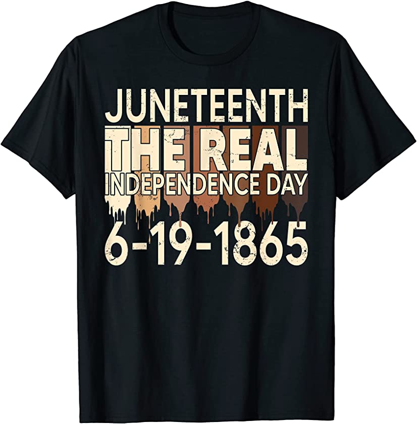 Vintage Juneteenth The Real Independence Day June 19th 1865 T-Shirt