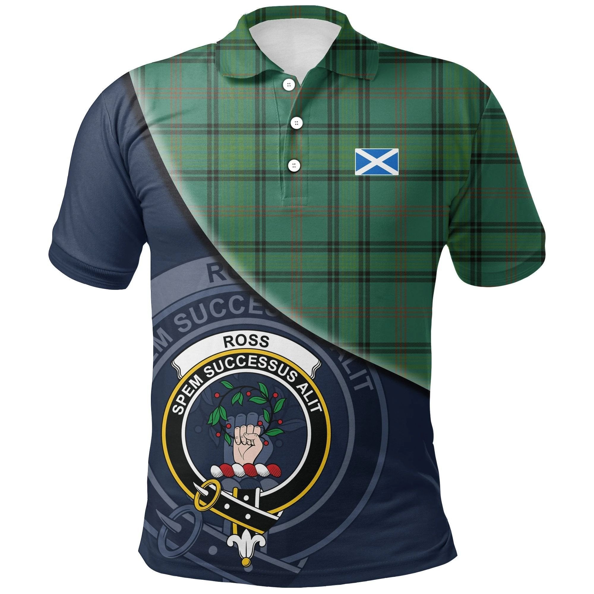 Ross Hunting Ancient Clan Polo Shirt, Scottish Tartan Ross Hunting ...
