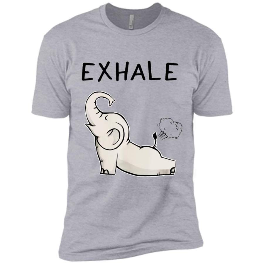 Yoga Elephant Exhale – Canvas Unisex USA Shirt