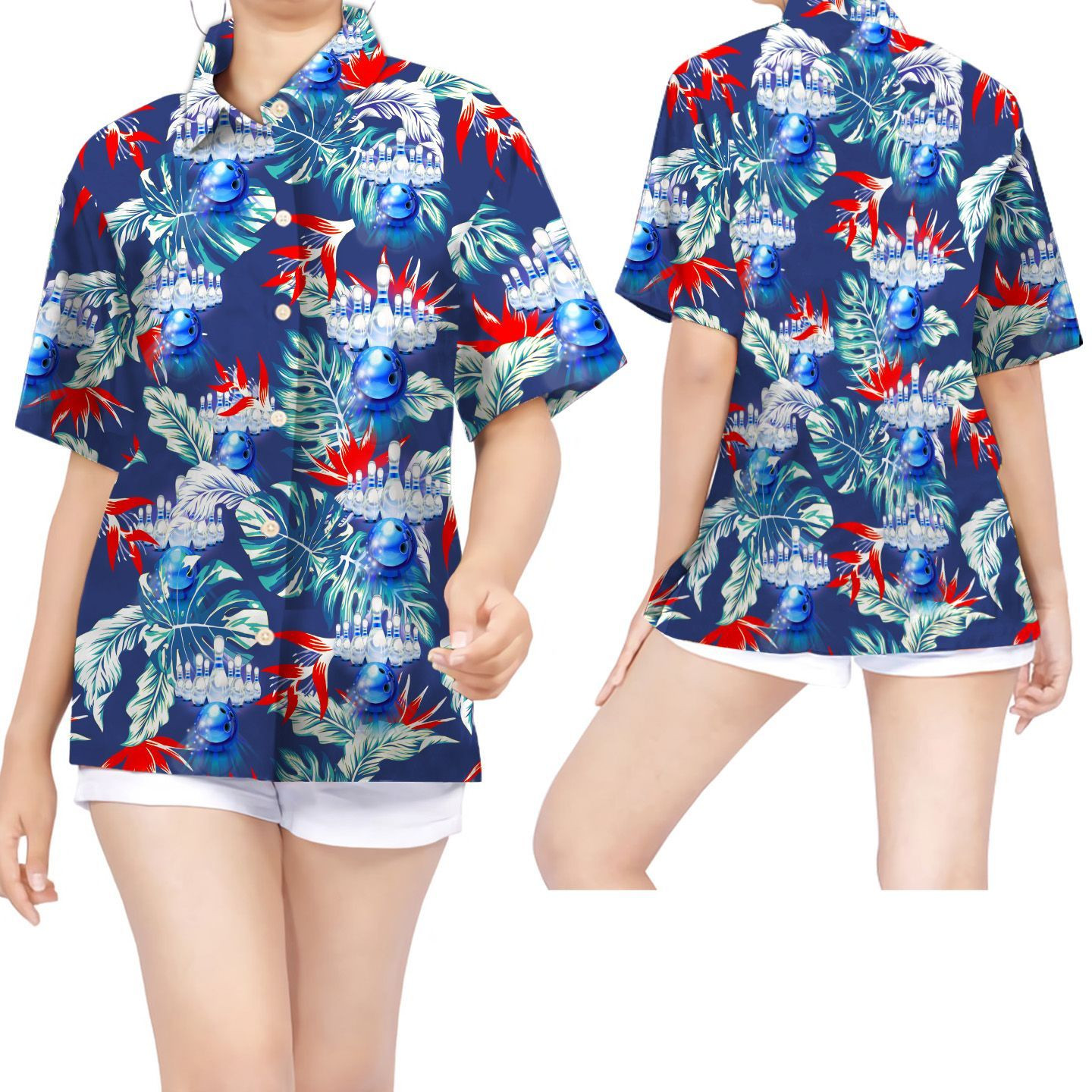 Bowling Women Hawaiian Shirt For Sport Lovers In Daily Life – Gift For Bowling Lovers