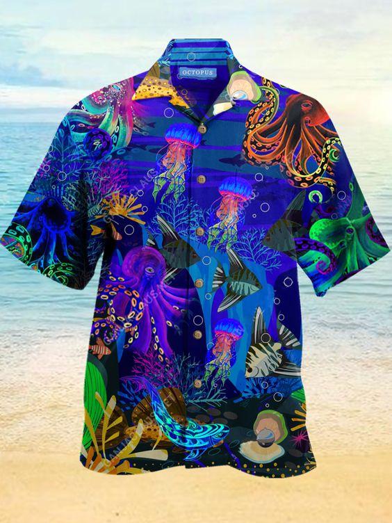 Undersea Octopus Hawaii Shirt For Men Women Adult Ha31345