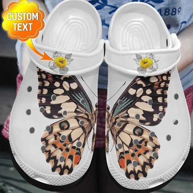 Butterfly Personalized 102 Gift For Lover Rubber clog Shoes Comfy Footwear