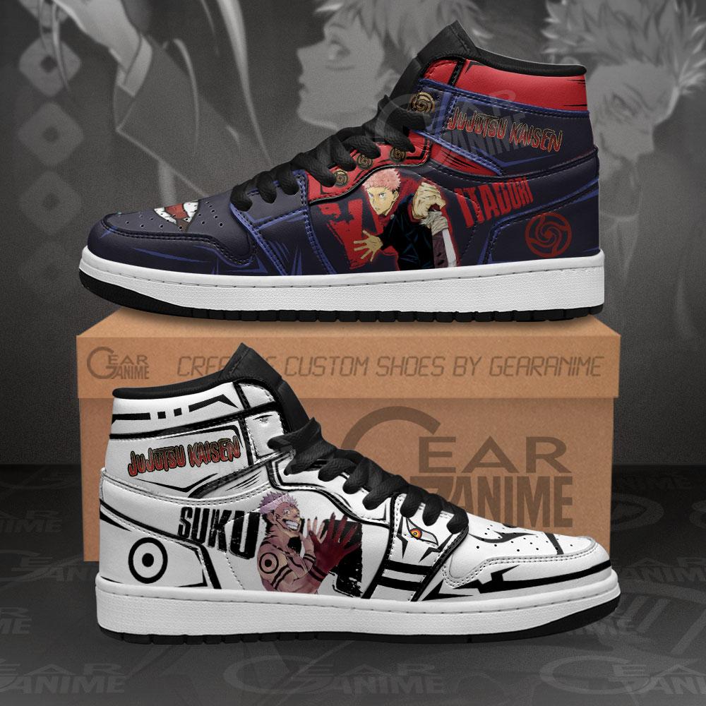 Sukuna And Itadori Sneakers Custom Jujutsu Kaisen Anime Shoes