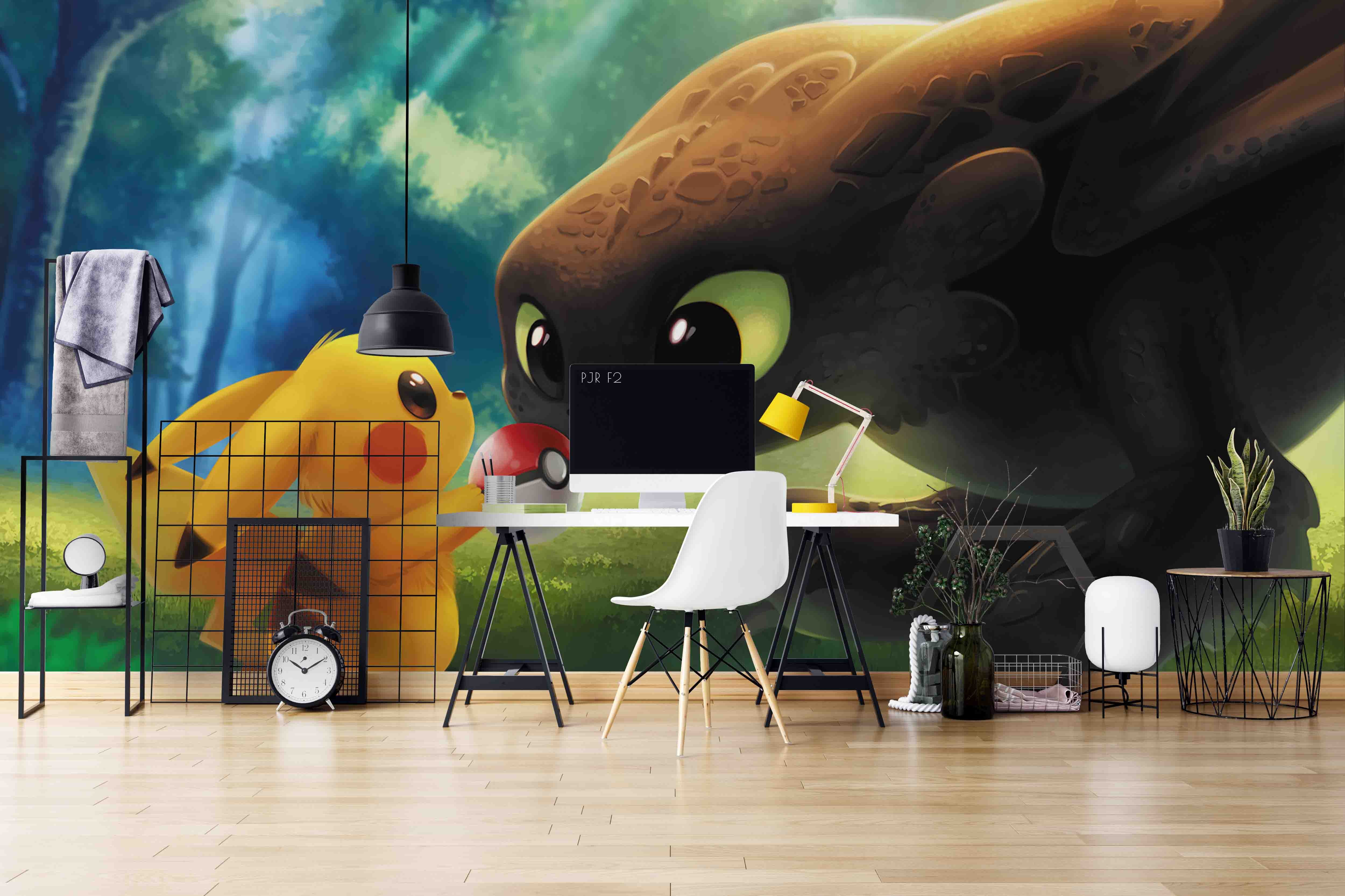 3D Cartoon Dragon Animal Mural Wallpaper Wj 1337