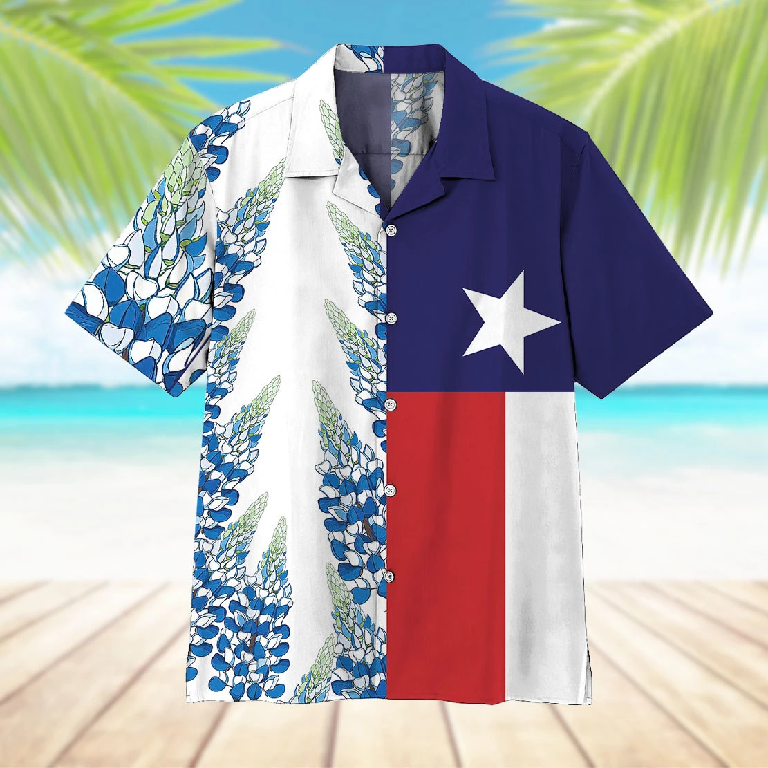 Texas Bluebonnets Aloha Hawaii Shirts For Men Women Ha11552