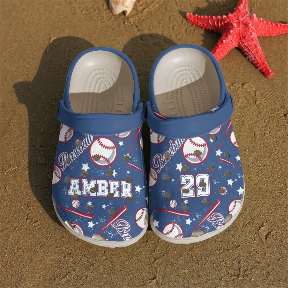 Baseball Personalized Clog Custom Crocss Comfortablefashion Style Comfortable For Women Men Kid Print 3D Star Baseball