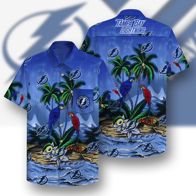 Tampa Bay Lightning Unisex Hawaiian Shirt Pattern- Hawaii Shirt-Hao1