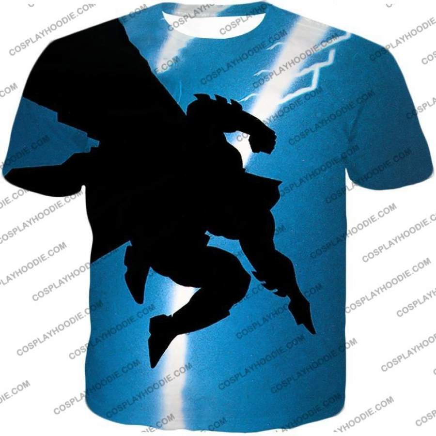 Amazing Action Batman Awesome Shadow Print Blue T-Shirt BM103