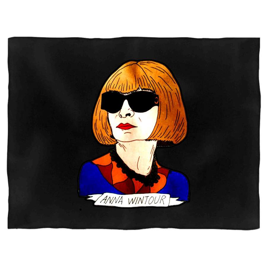 Anna Wintour Tribute To Celebrities Illustrated Blanket