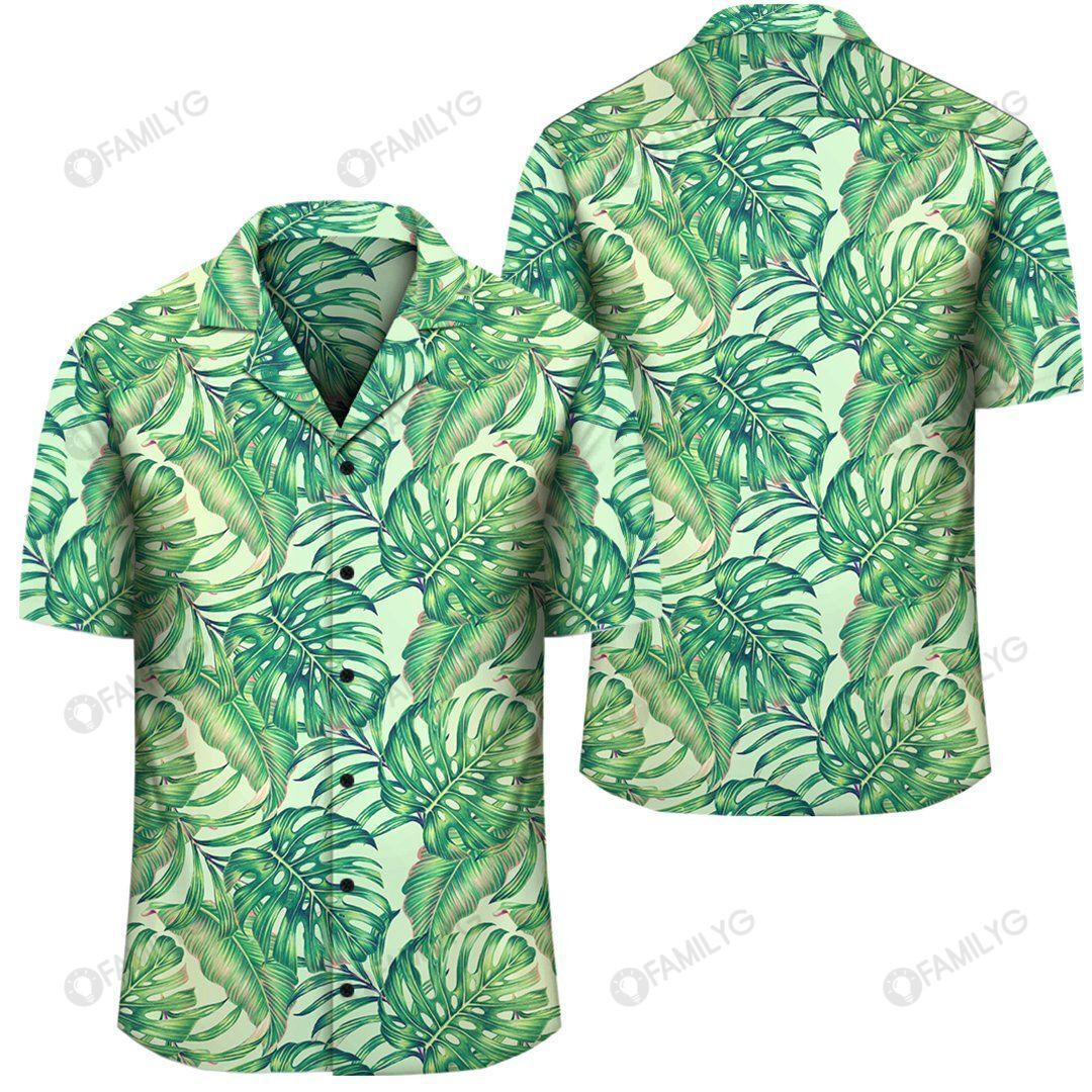 Tropical Leaves Jungle Monstera Leaf Hawaiian Shirt Summer Hawaiian For Men, Women, Couple