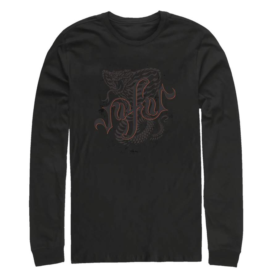 Aladdin Men’s Jafar Cobra Scrawl Long Sleeve Shirt