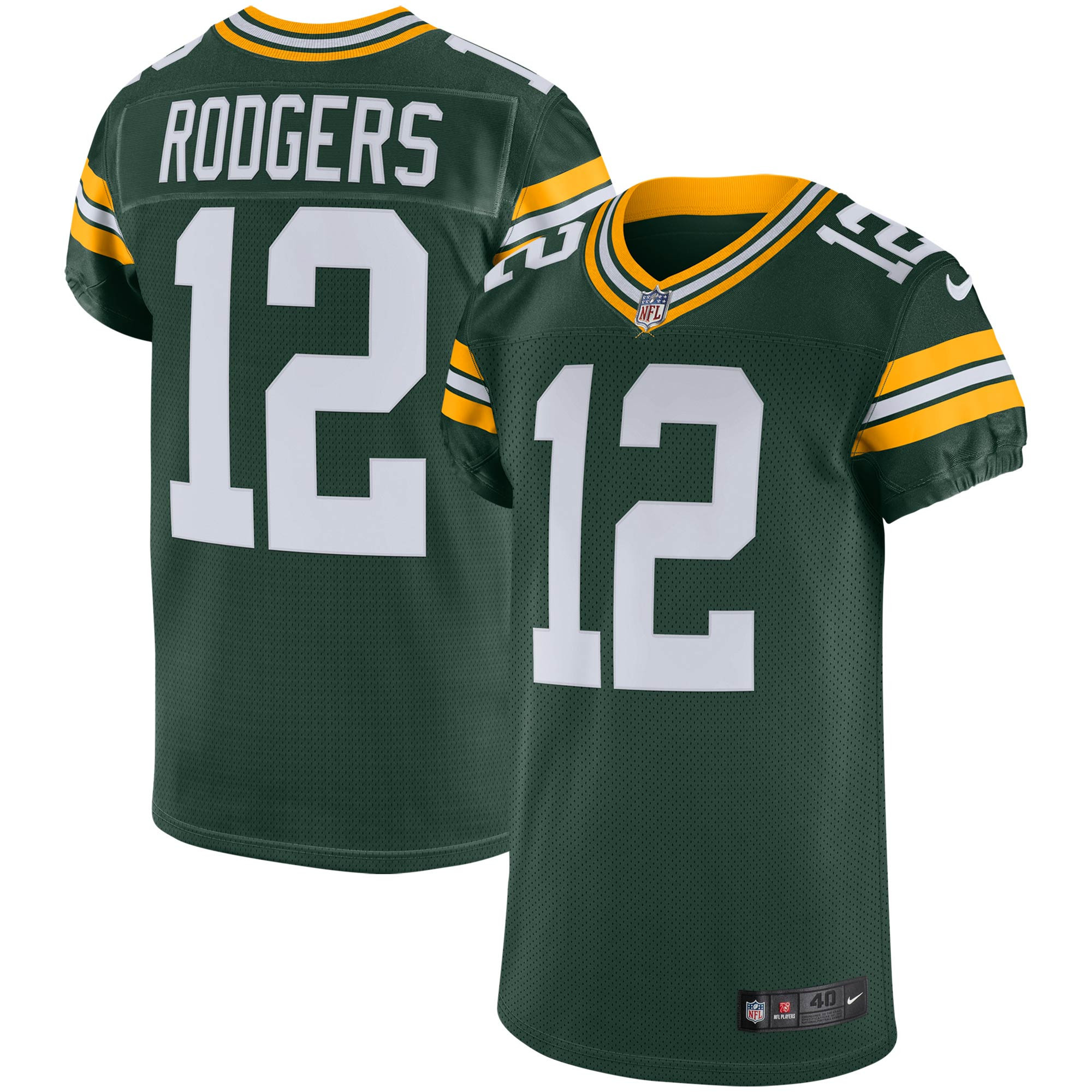 Aaron Rodgers Green Bay Packers Vapor Elite Jersey – Green NFL