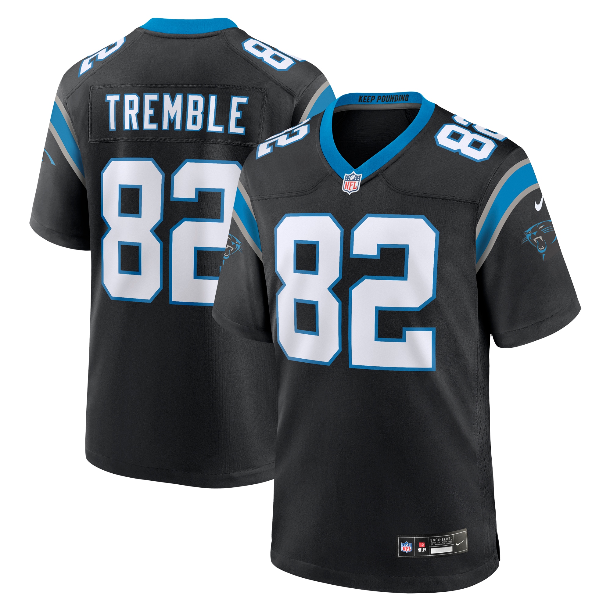 Tommy Tremble Carolina Panthers Team Game Jersey – Black