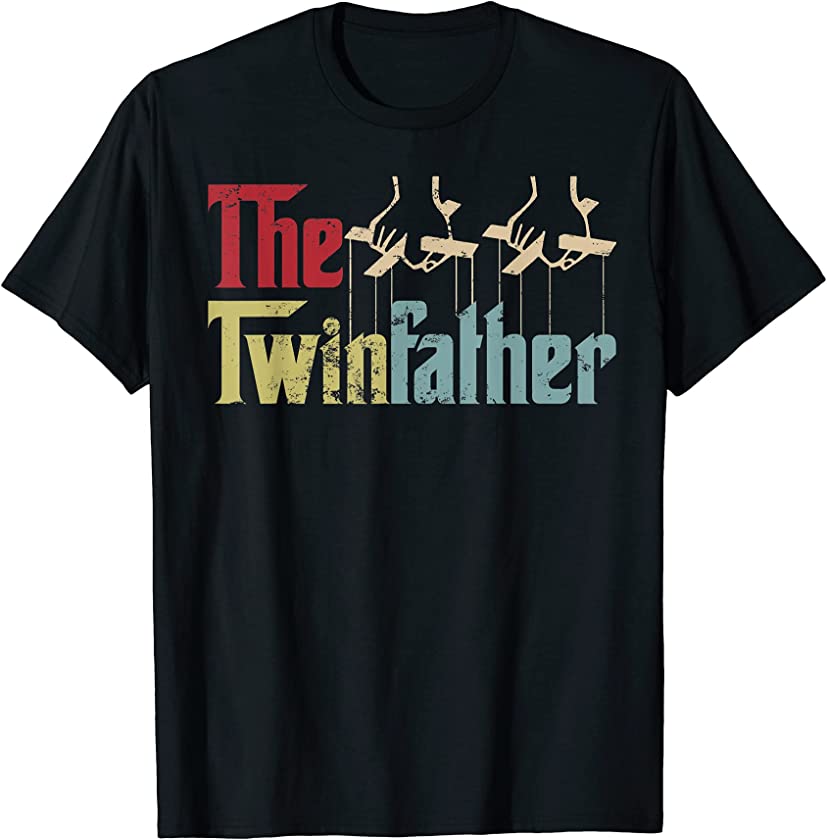 Vintage The Twinfather Happy Father’s Day Proud Dad Of Twins T-Shirt