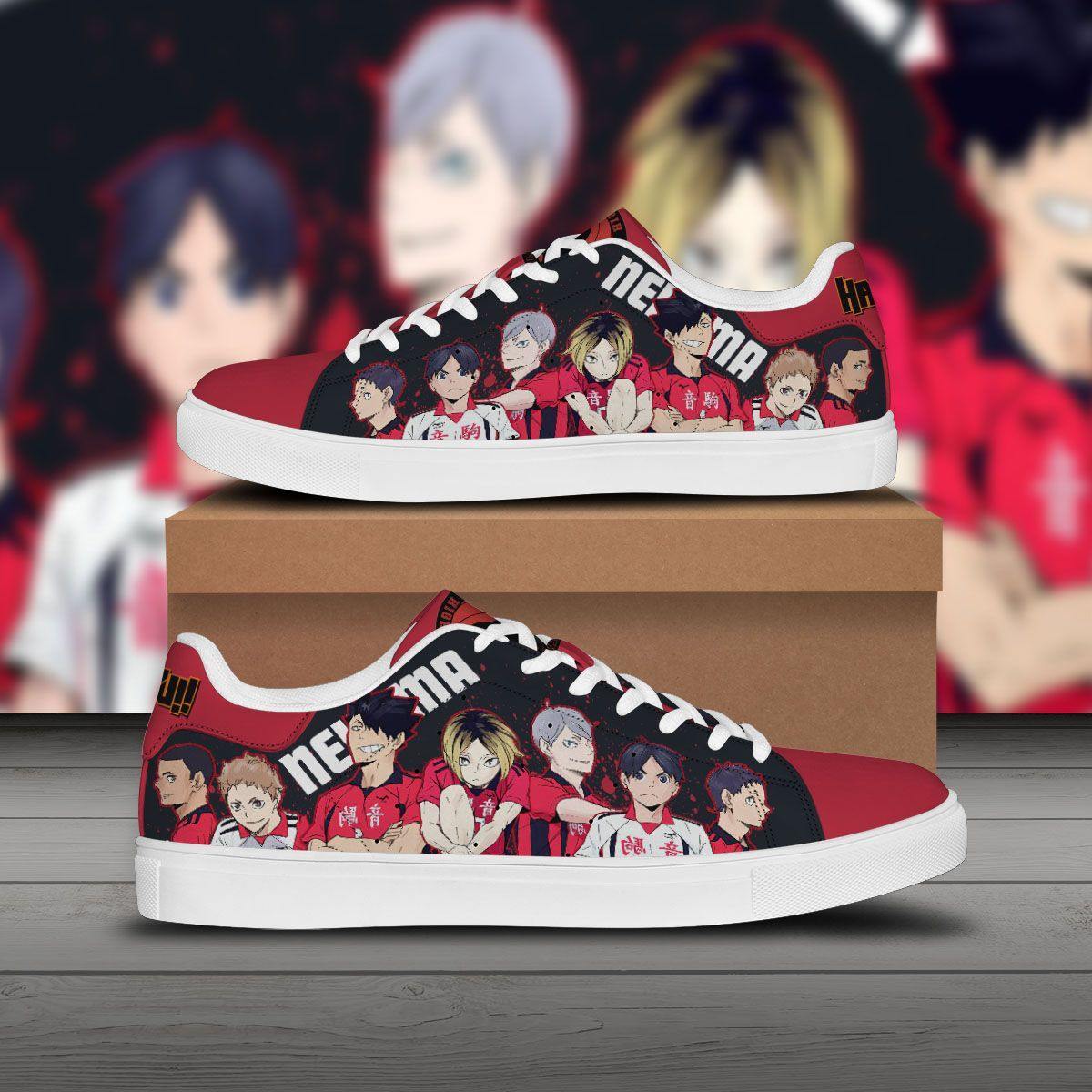 Nekoma High Skate Sneakers Custom Haikyuu Volleybal Anime Shoes