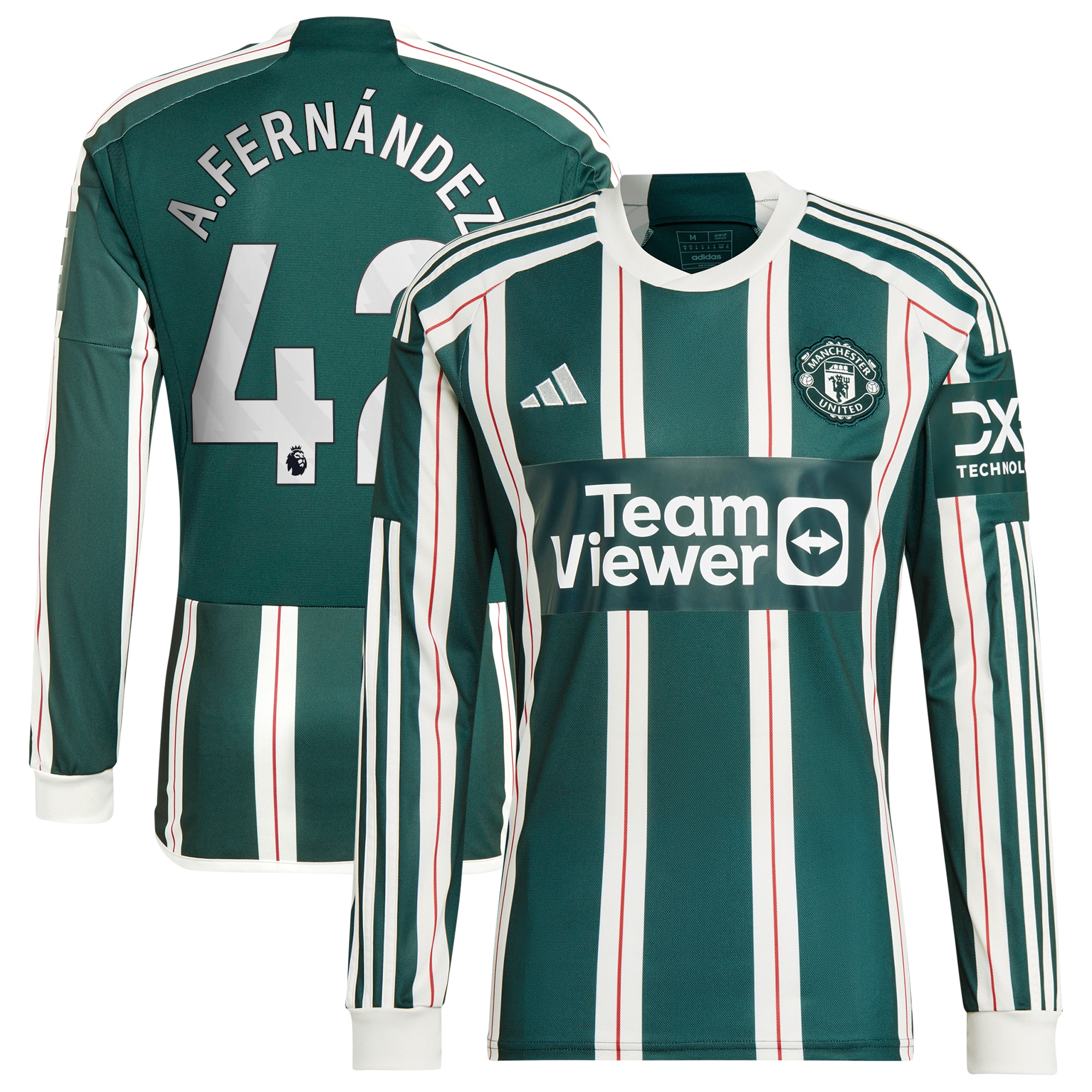 Alvaro Fernández Manchester United 2023/24 Away Replica Long Sleeve Player Jersey  Green