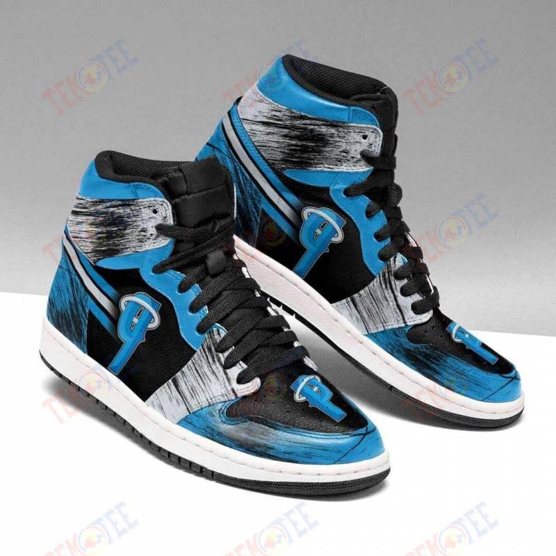 Mens Womens Carolina Panthers X Anaheim Angels Fashion Best Jordan Sneakers Sports Shoes Of All Time Custom Basketball Blue Leather Shoes TDT790