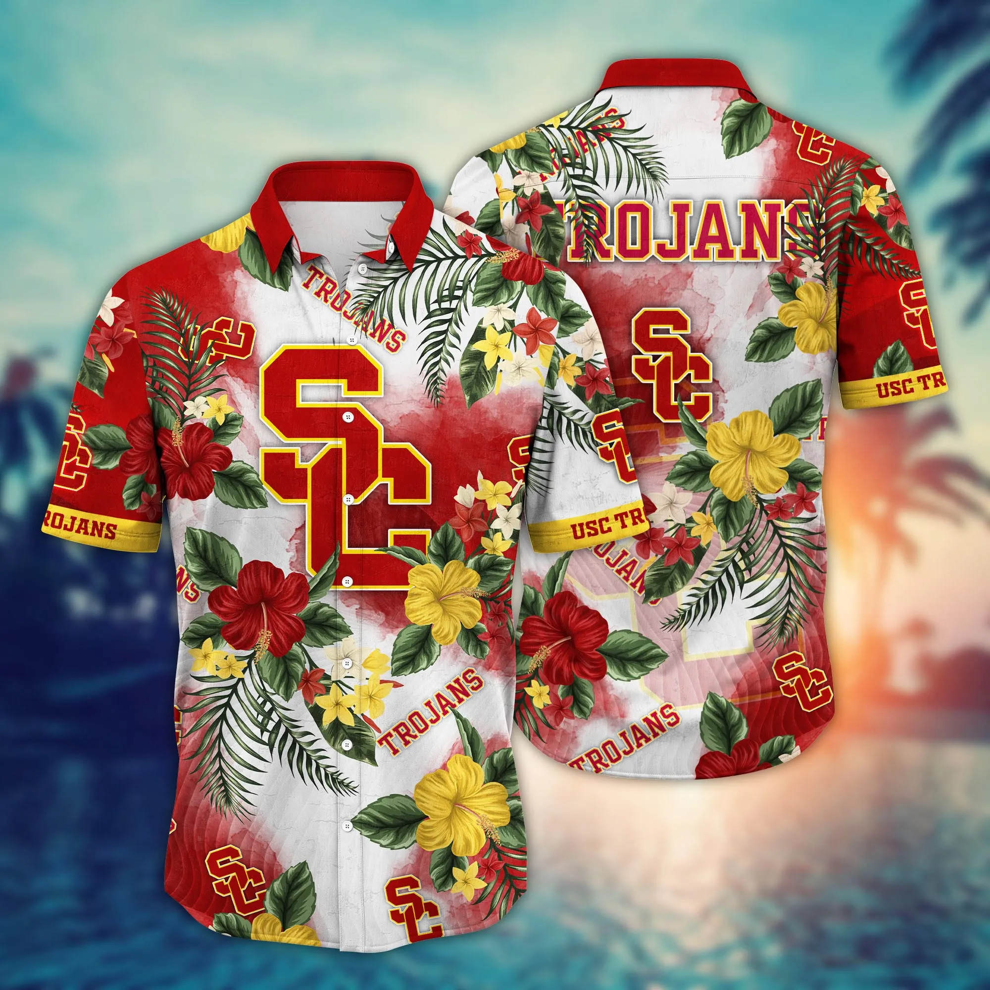 Usc Trojans NCCA Hawaiian Shirt Long Daystime Aloha Shirt