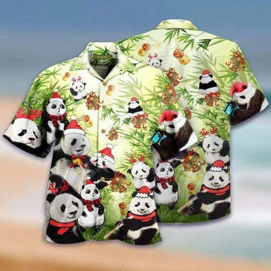 Hawaii Aloha Shirts Panda Claus Christmas Ha88035