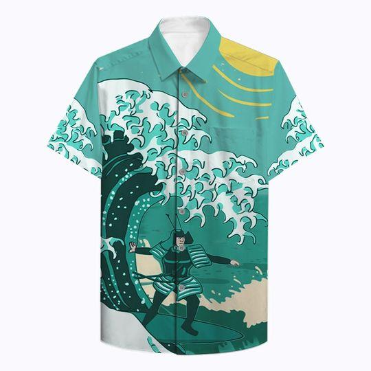 Samurai Surfing Hawaii Shirt For Men Women Adult Ha68175