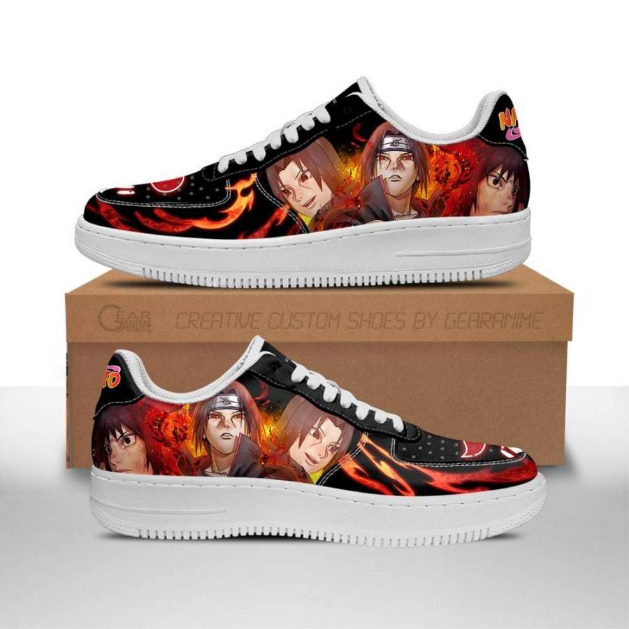 Akatsuki Itachi Air Sneakers Custom Naruto Anime Shoes Leather