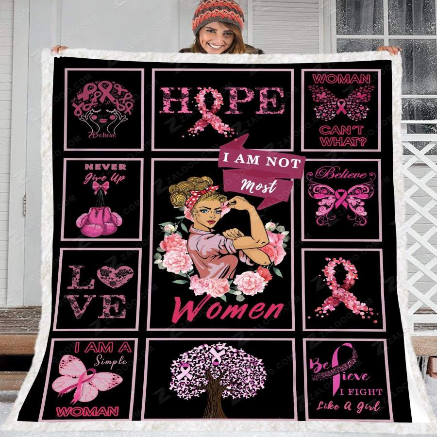 Zalooo – Fleece Blanket – Breast Cancer – I am not most women