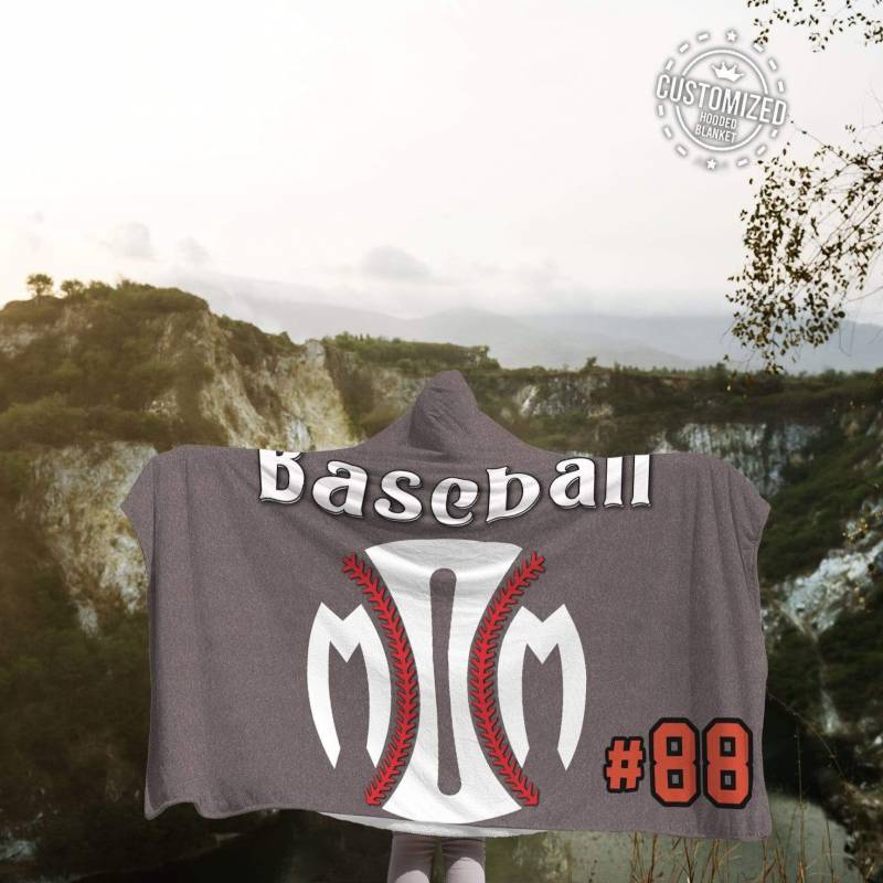 Baseball mom Customized Softball Hooded Blanket #303h