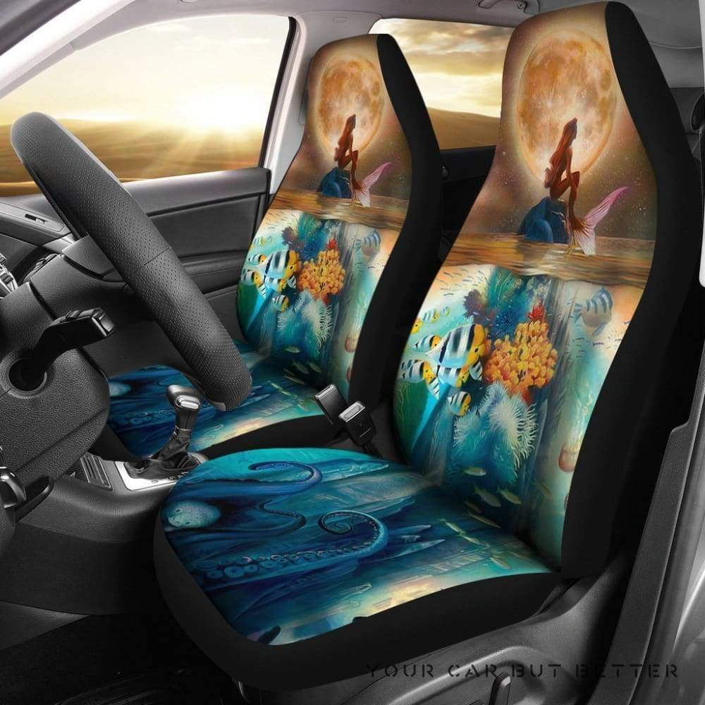 Ariel Moon Car Seat Covers The Little Mermaid Cartoon 155026