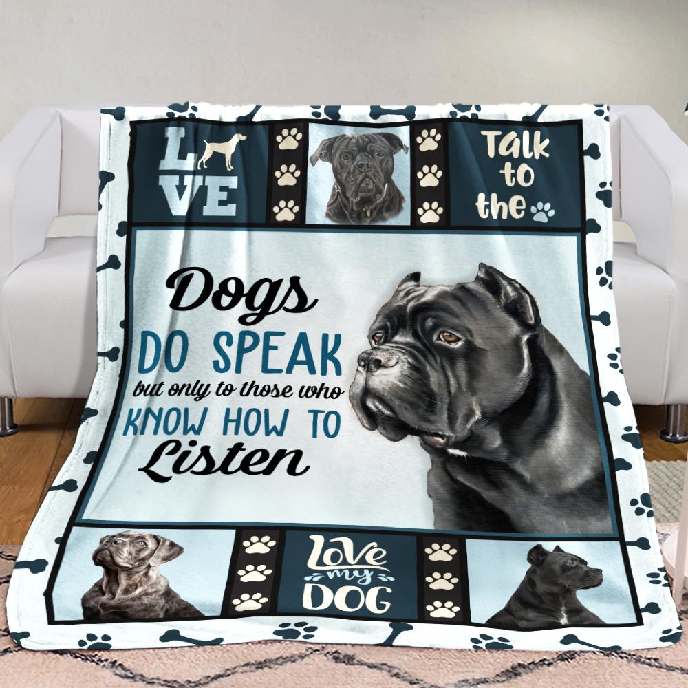 Cane Corso Dog Cane Corso Dog Fleece Blanket, Sherpa Blanket, Gift For Parent, Family Member, Friends Gift, Christmas Gift, Home Decor, Home Living-Up19