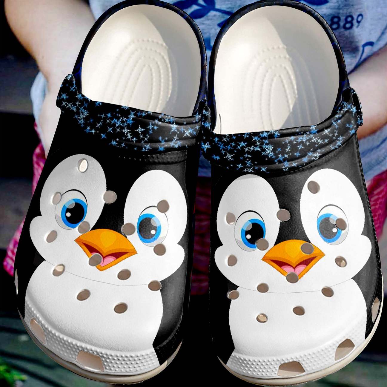 Penguin Personalized Clog, Custom Name, Text Cute Penguin, Fashion Style For Women, Men, Kid, Print 3D