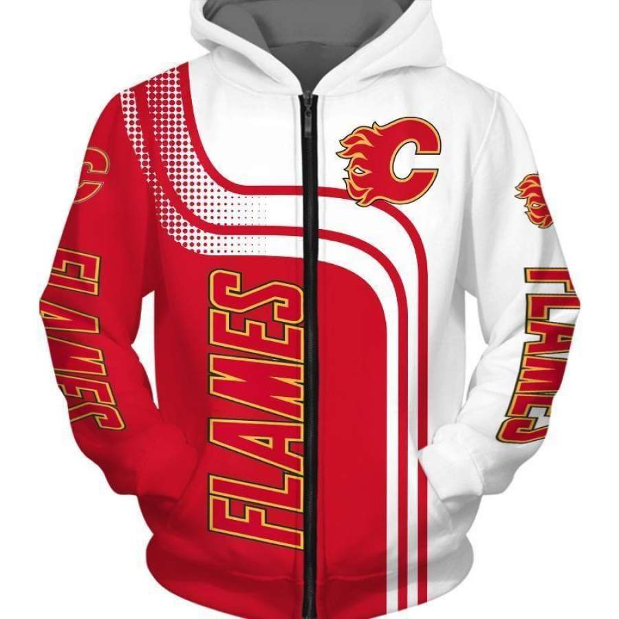 Calgary Flames Hoodie 3D Style1191 All Over Printed