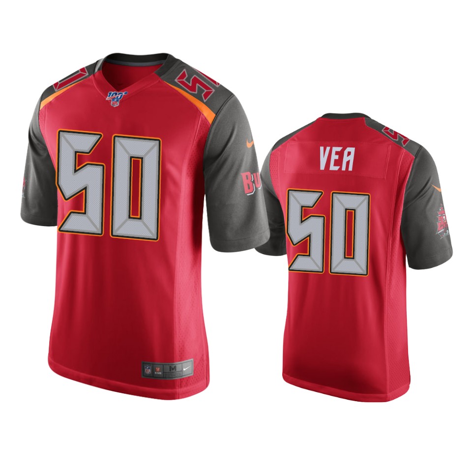 Tampa Bay Buccaneers Vita Vea Red 100th Season Game Jersey