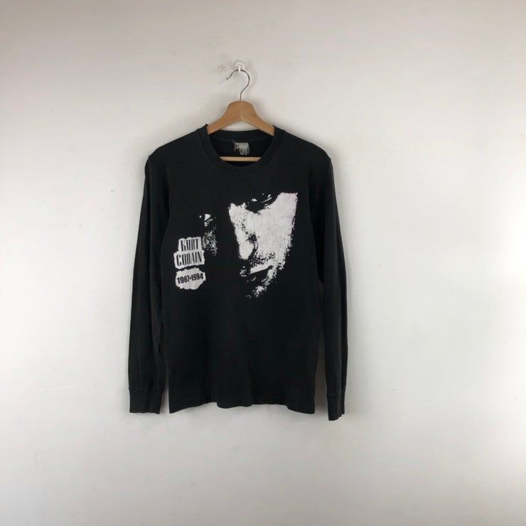 Vintage Kurt Cobain Ls Nirvana Grunge Band Shirt