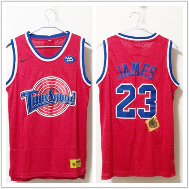 Tune Squad Lebron James #23 NBA Throwback Red Jersey