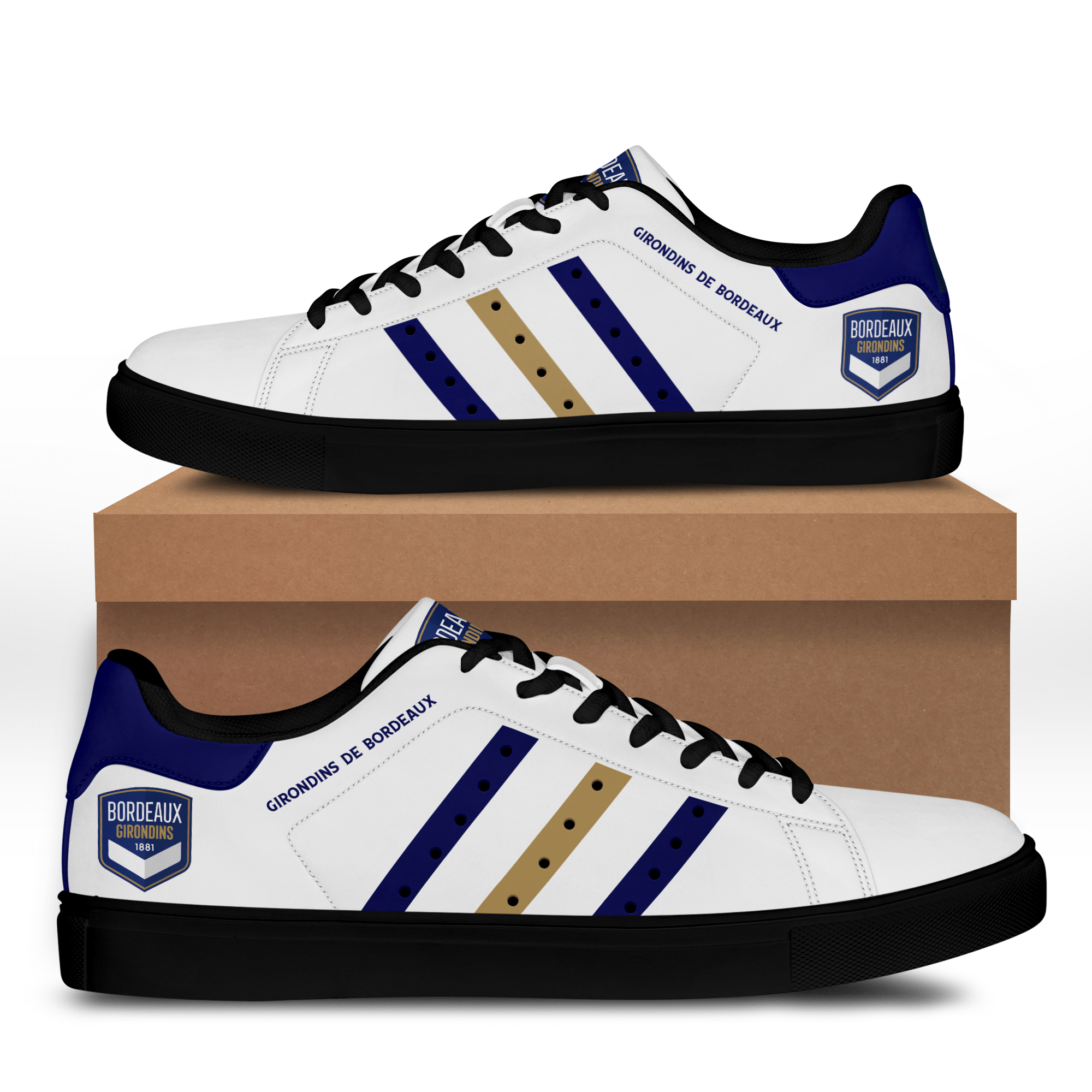Girondins De Bordeaux Low Top White Shoes – V3