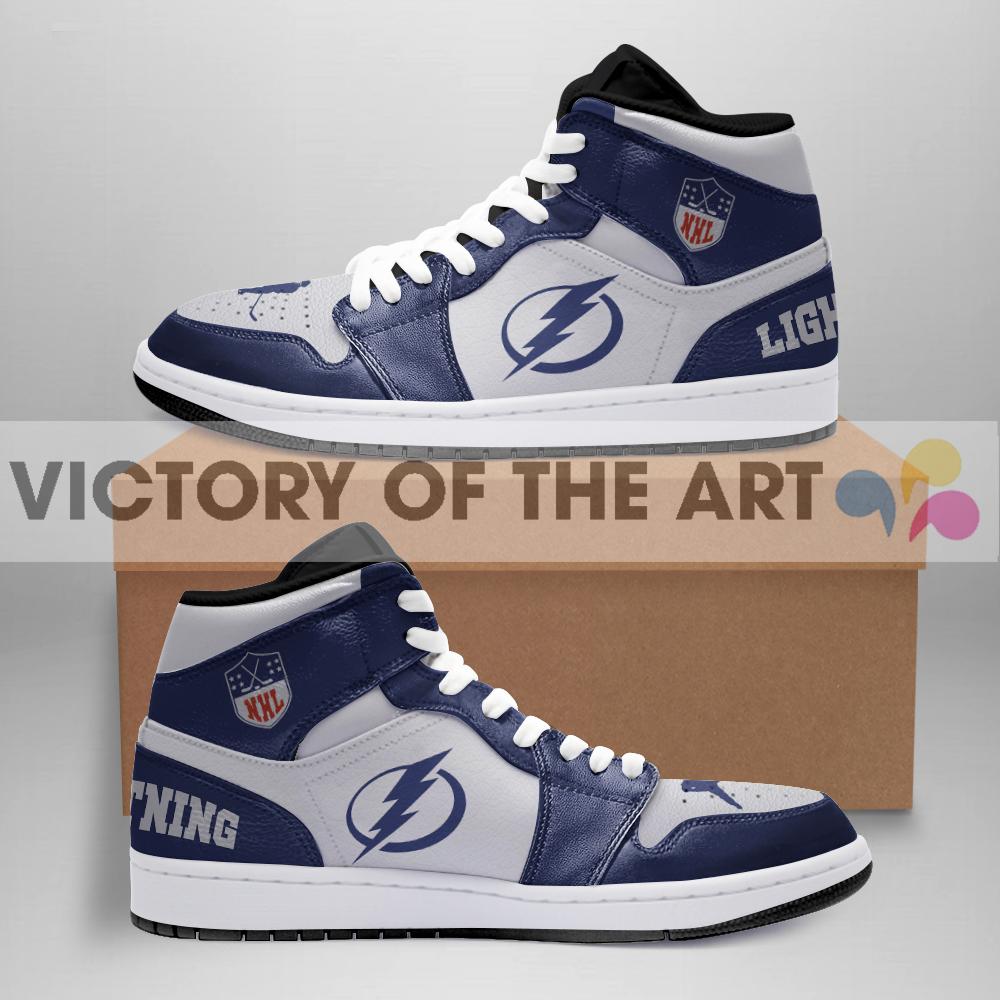 Simple Logo Tampa Bay Lightning Jordan Shoes