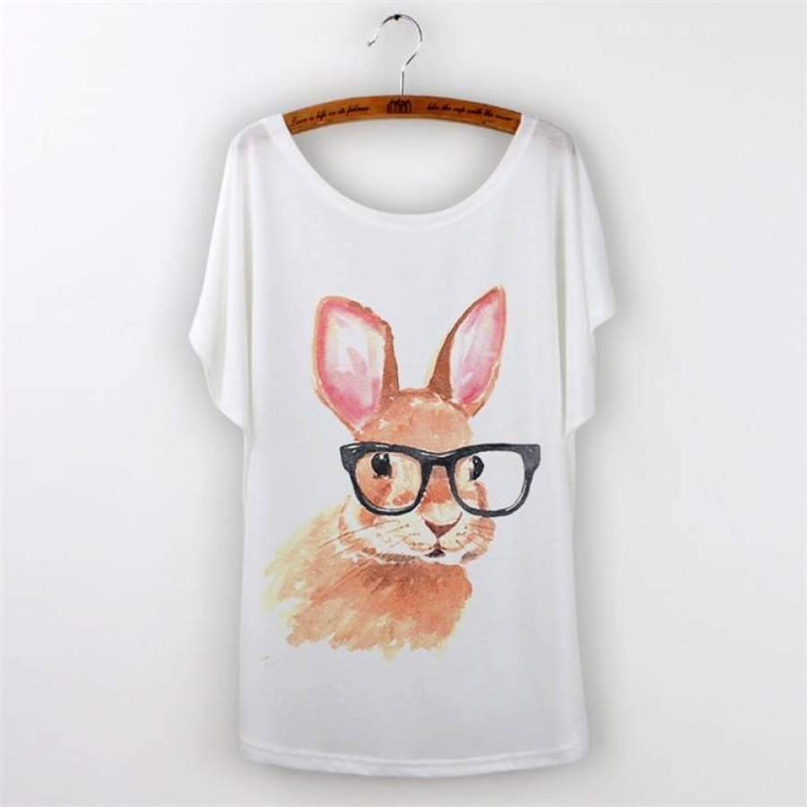 Lady Cute Collection: Cool Rabbit Women Loose T-shirt