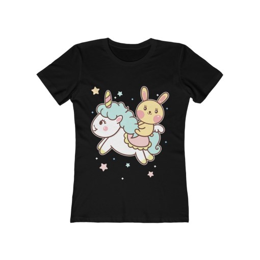 Cute Bunny And Unicorn – Women Tee