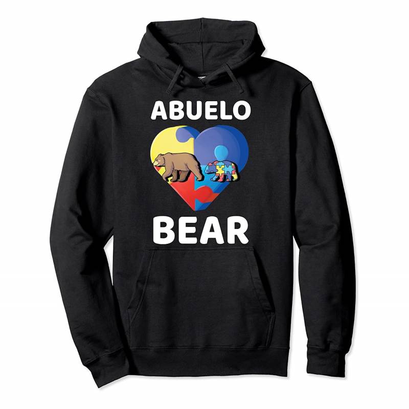 Abuelo Bear World Autism Awareness Family Grandpa Cute Gift Pullover Hoodie